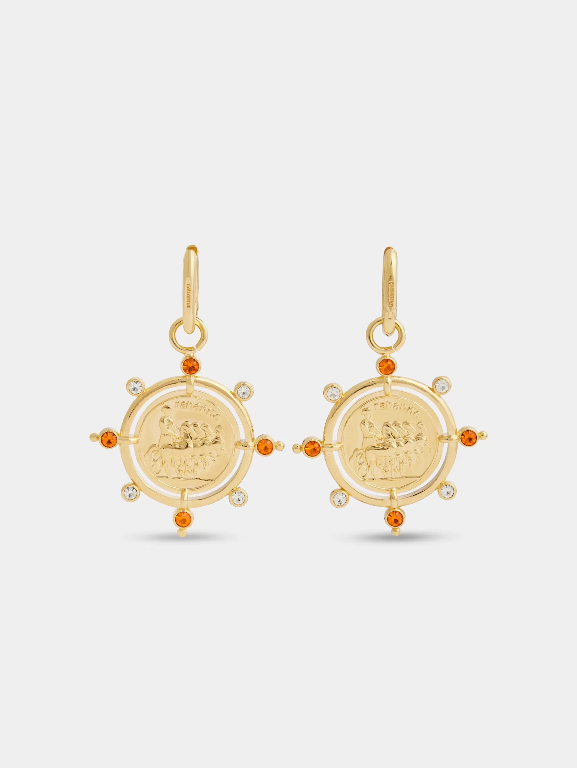 Rabanne Sun Date medal earrings