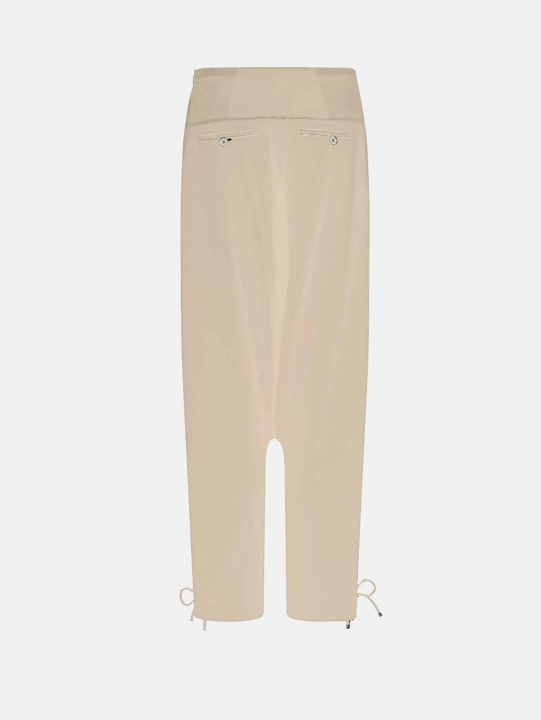 Rabanne Tailored baggy sand colored pants in wool