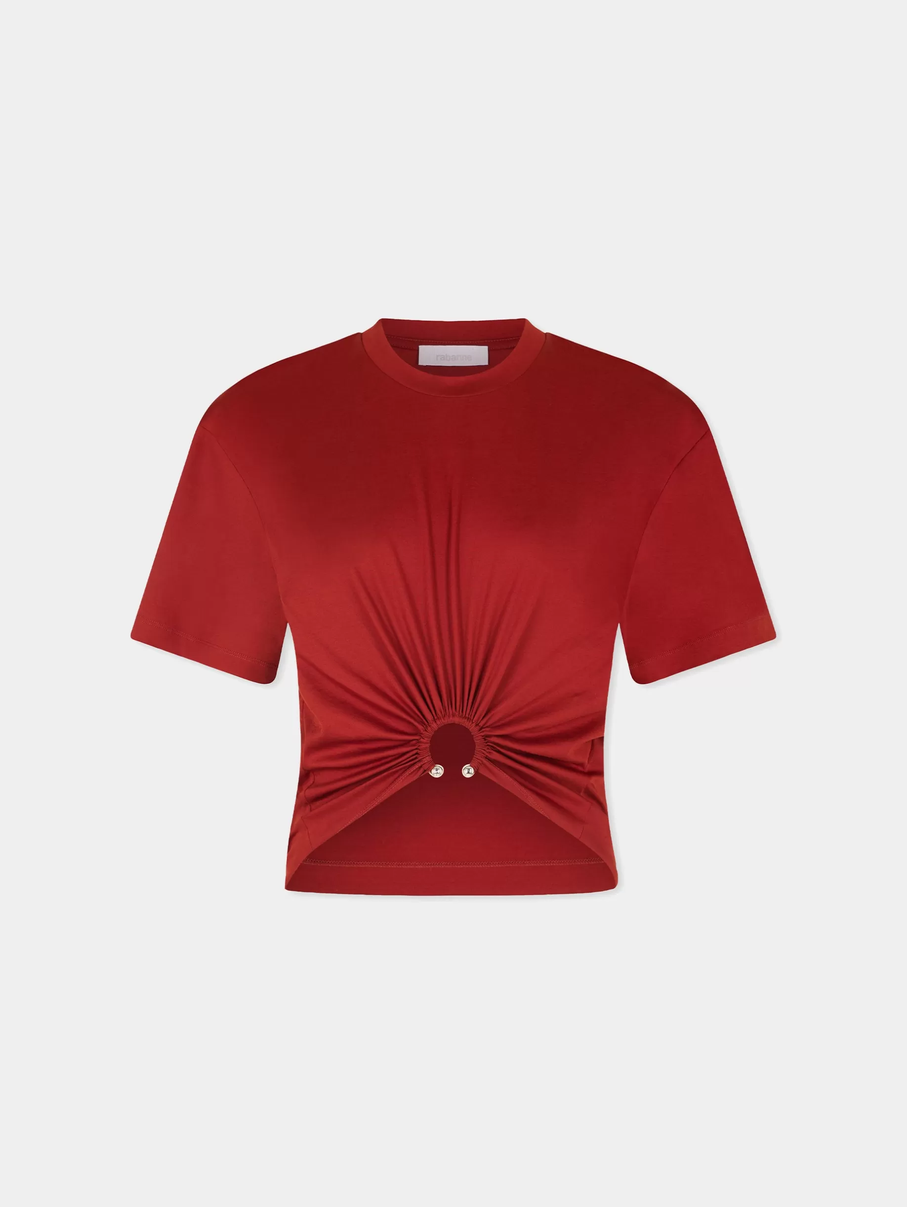 Rabanne Terracotta T-Shirt with piercing signature