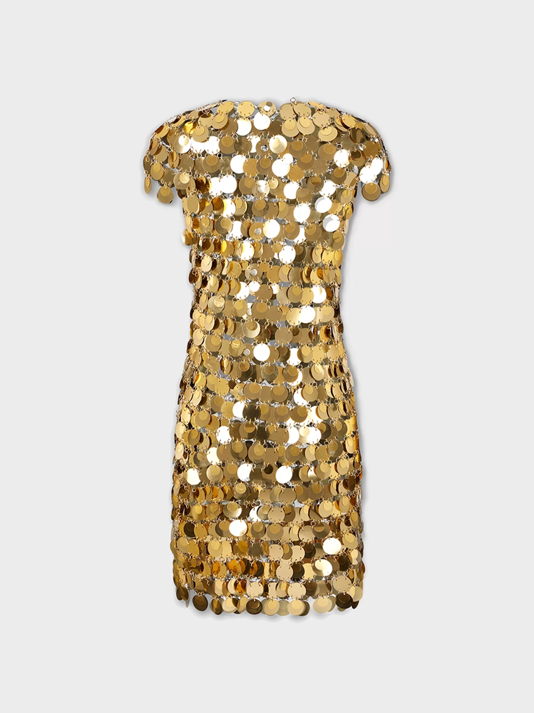 Rabanne THE ICONIC GOLD SPARKLE DISCS DRESS