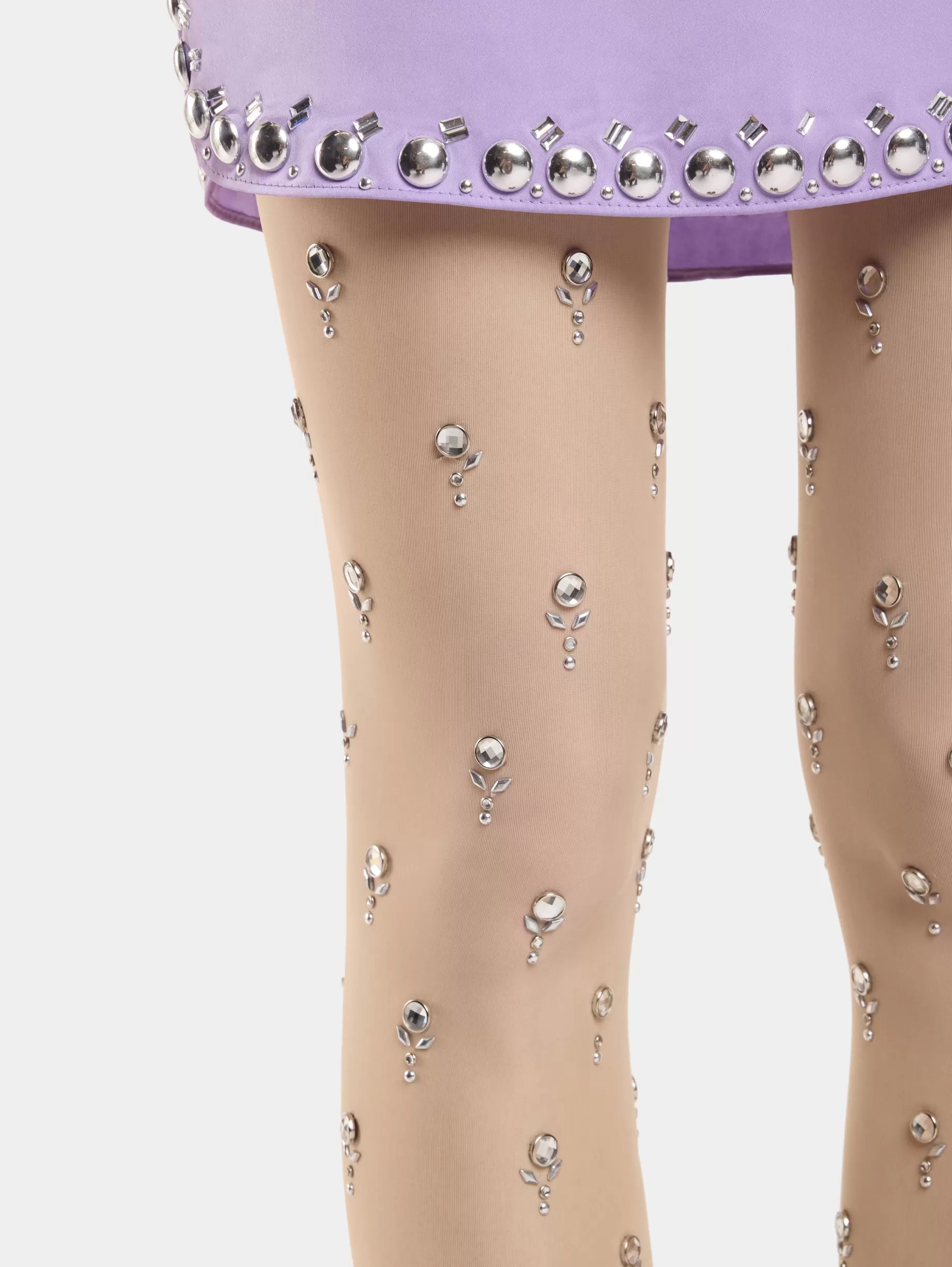 Rabanne TIGHTS IN EMBROIDERED JERSEY